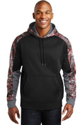Sport-Tek Men's Sport-Wick Mineral Freeze Fleece Colorblock Hooded Pullover