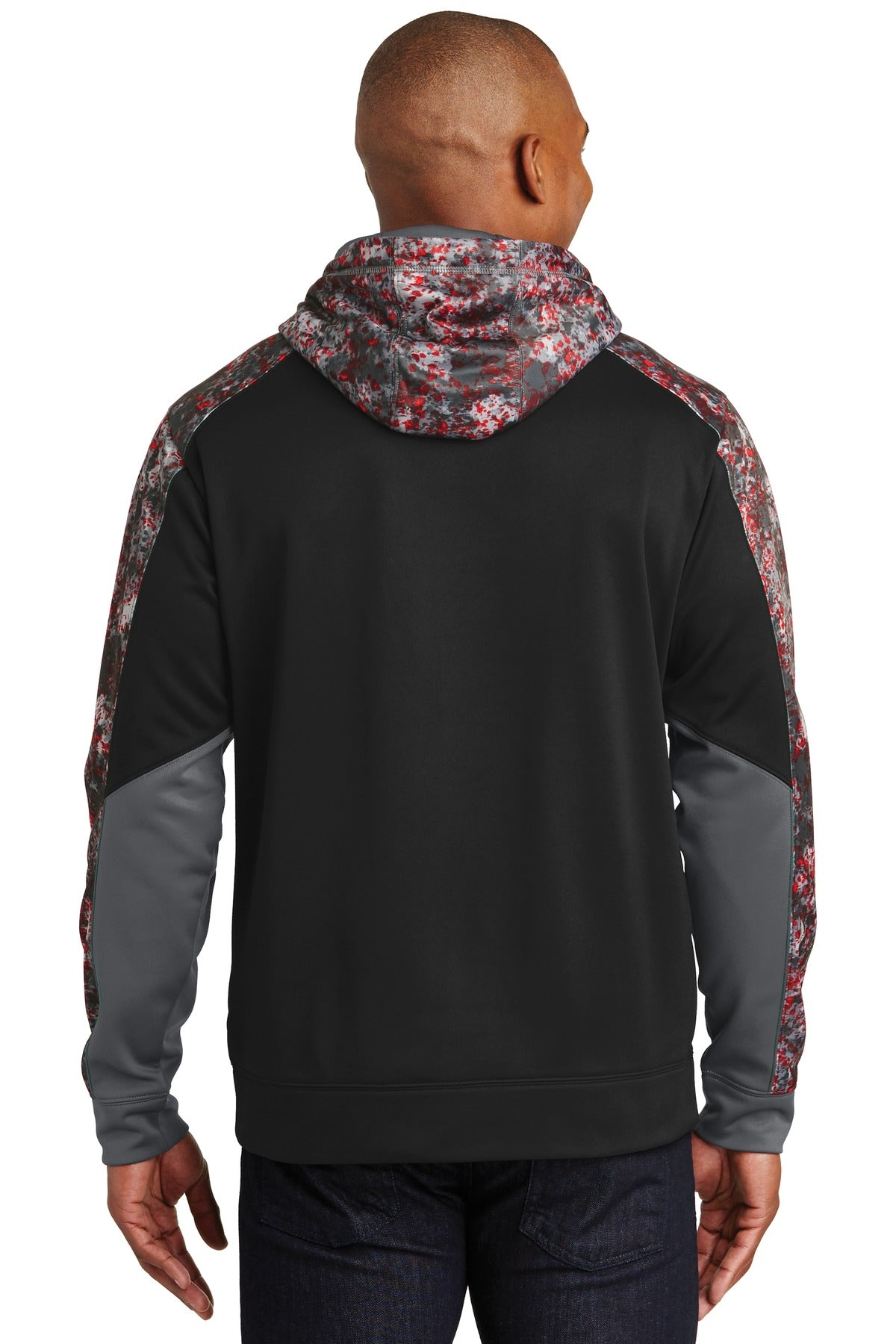 Sport-Tek Men's Sport-Wick Mineral Freeze Fleece Colorblock Hooded Pullover