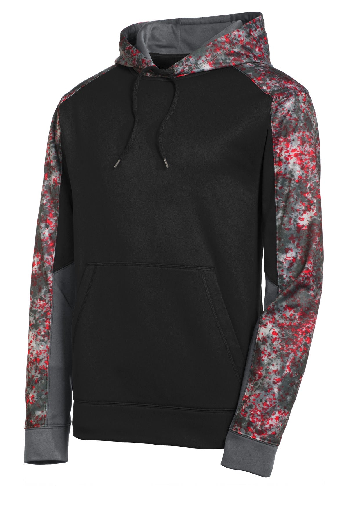 Sport-Tek Men's Sport-Wick Mineral Freeze Fleece Colorblock Hooded Pullover