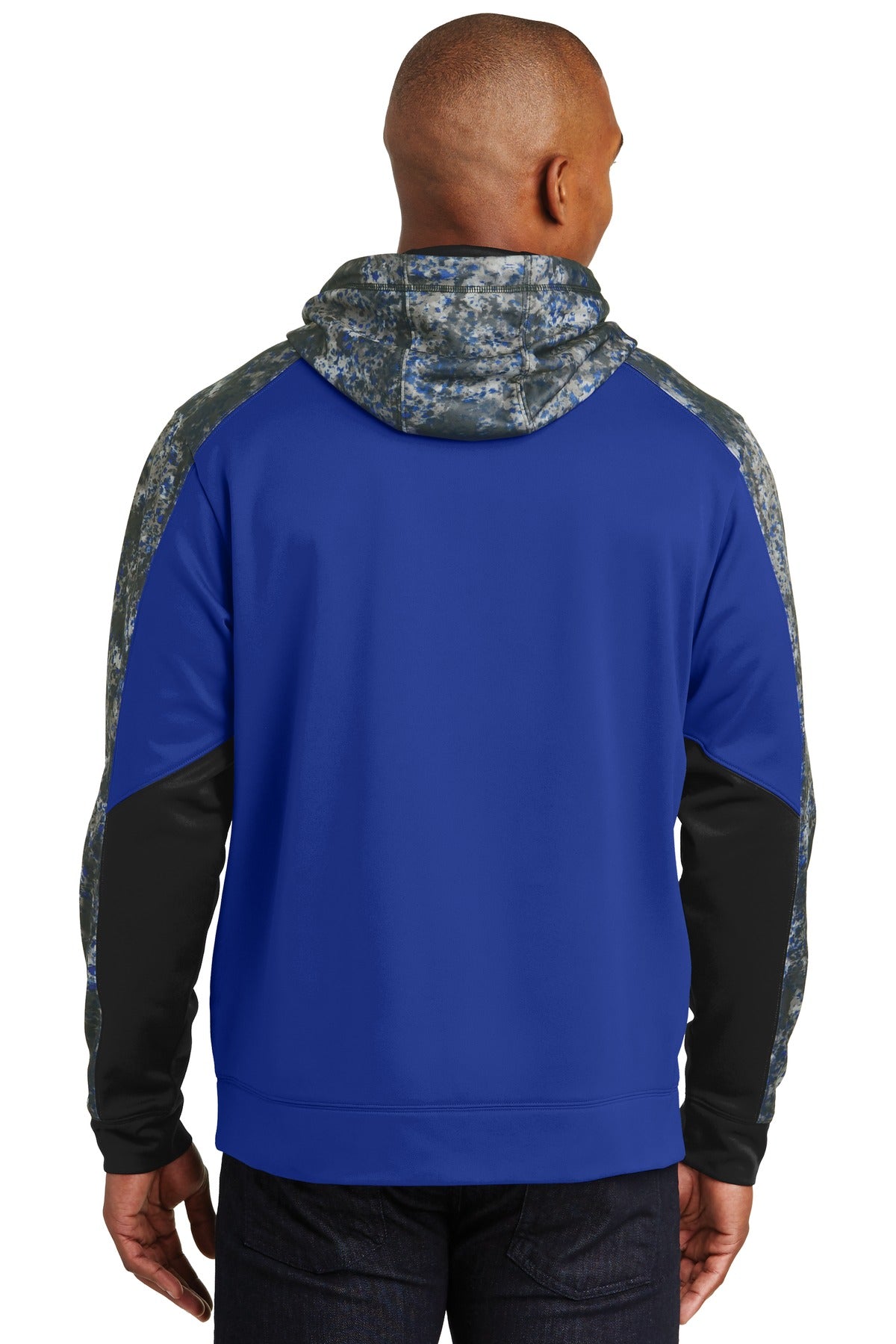 Sport-Tek Men's Sport-Wick Mineral Freeze Fleece Colorblock Hooded Pullover