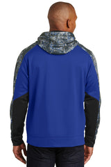 Sport-Tek Men's Sport-Wick Mineral Freeze Fleece Colorblock Hooded Pullover