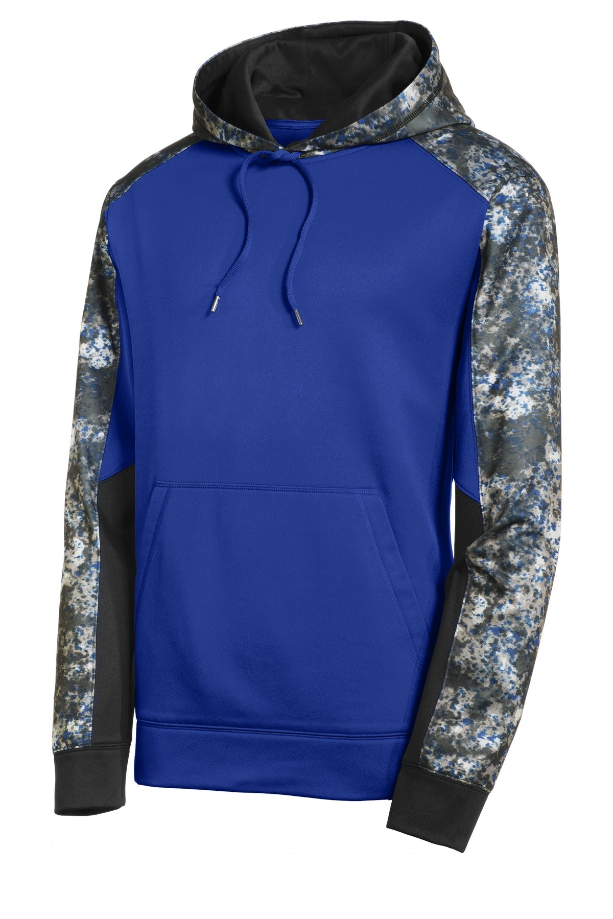 Sport-Tek Men's Sport-Wick Mineral Freeze Fleece Colorblock Hooded Pullover