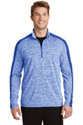 Sport-Tek Men's PosiCharge Electric Heather Colorblock 1/4-Zip Pullover