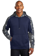 Sport-Tek Men's Sport-Wick Mineral Freeze Fleece Colorblock Hooded Pullover