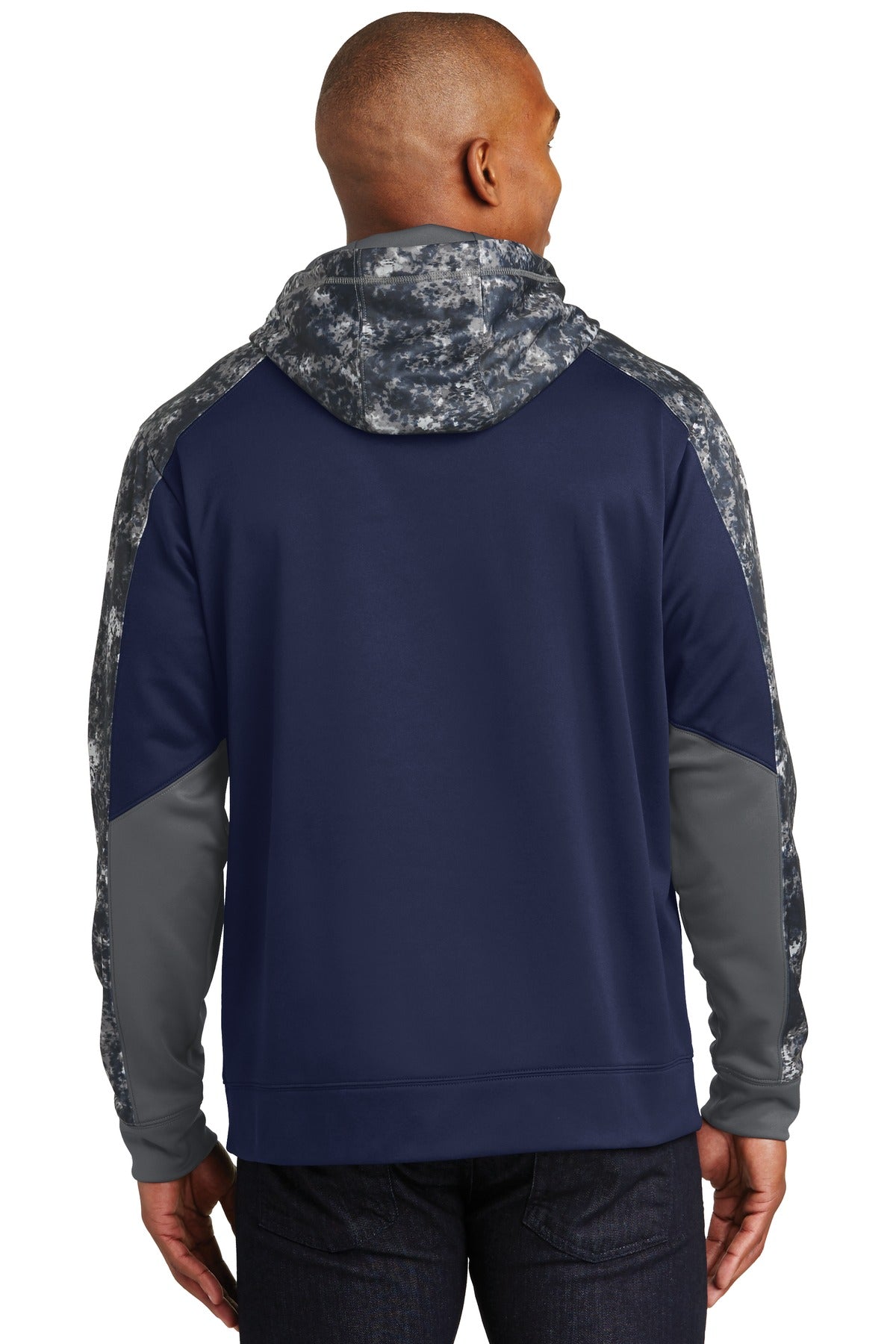 Sport-Tek Men's Sport-Wick Mineral Freeze Fleece Colorblock Hooded Pullover