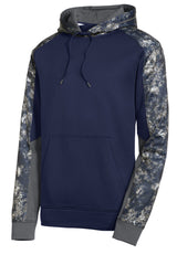Sport-Tek Men's Sport-Wick Mineral Freeze Fleece Colorblock Hooded Pullover