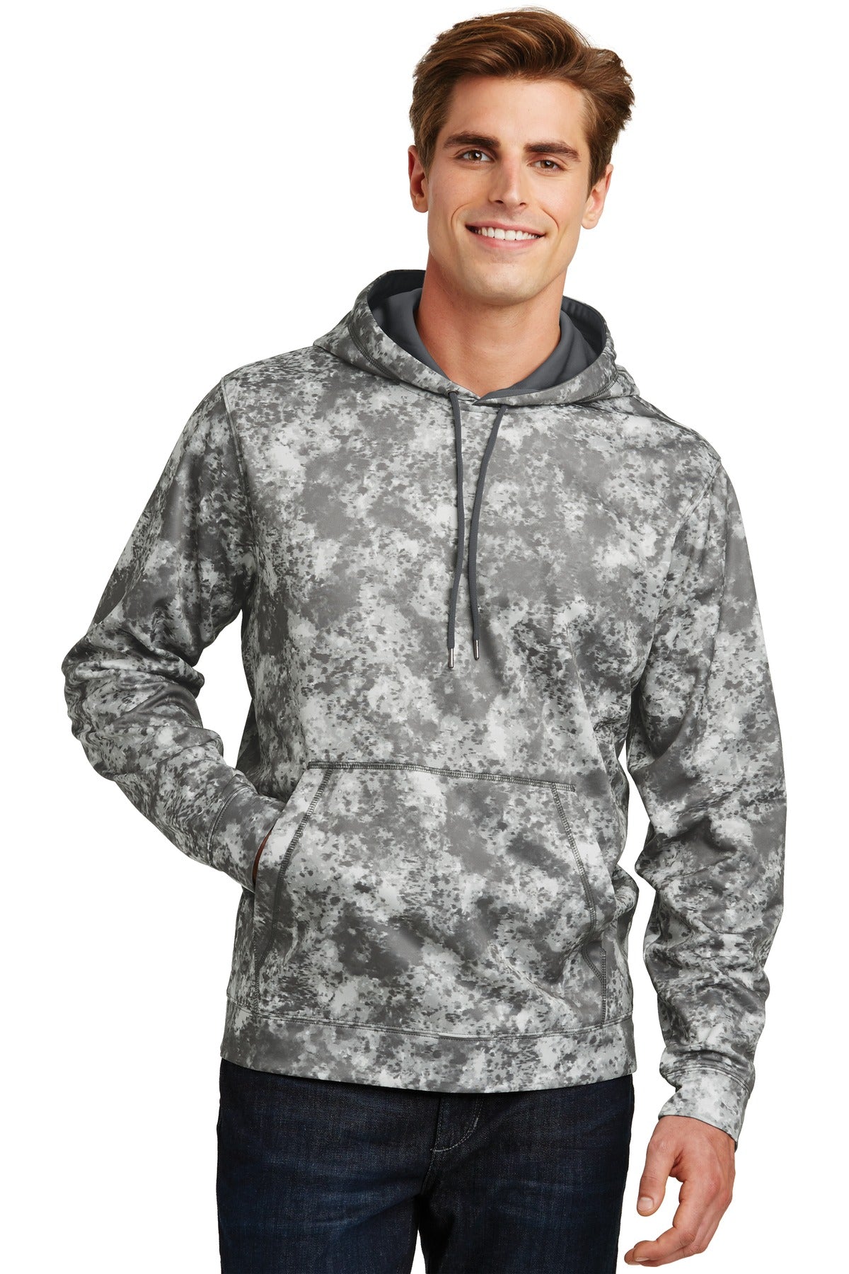 Sport-Tek Men's Sport-Wick Mineral Freeze Fleece Hooded Pullover