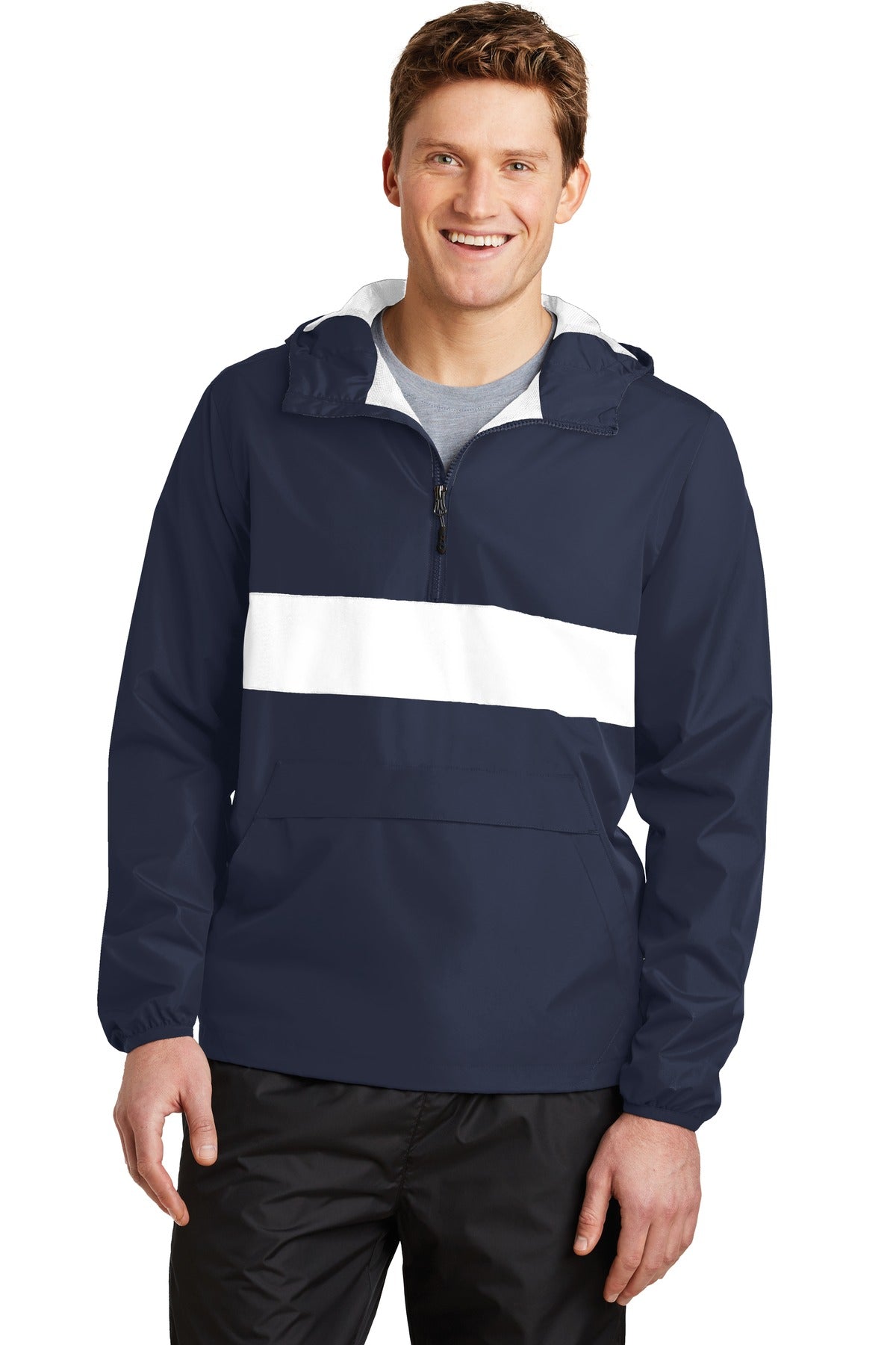 Sport-Tek Men's Zipped Pocket Anorak