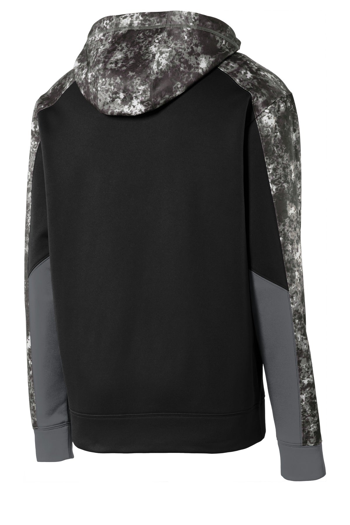 Sport-Tek Men's Sport-Wick Mineral Freeze Fleece Colorblock Hooded Pullover