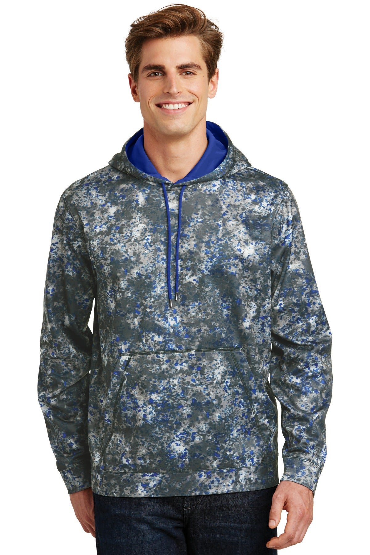 Sport-Tek Men's Sport-Wick Mineral Freeze Fleece Hooded Pullover