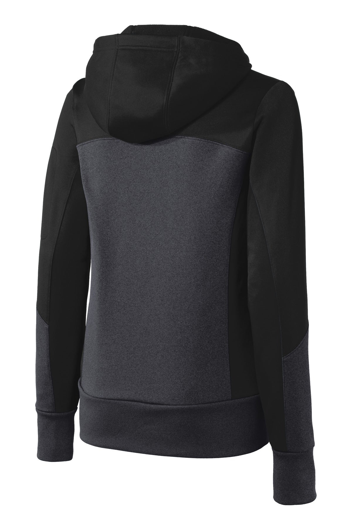 Sport-Tek Women's Tech Fleece Colorblock Full-Zip Hooded Jacket. LST245