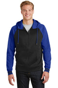 Sport-Tek Men's Sport-Wick Varsity Fleece Full-Zip Hooded Jacket
