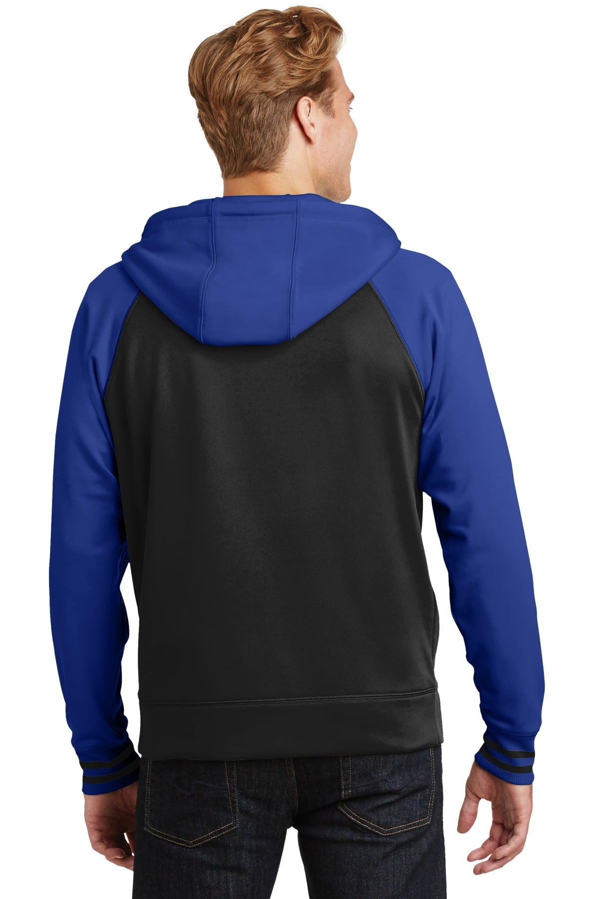 Sport-Tek Men's Sport-Wick Varsity Fleece Full-Zip Hooded Jacket