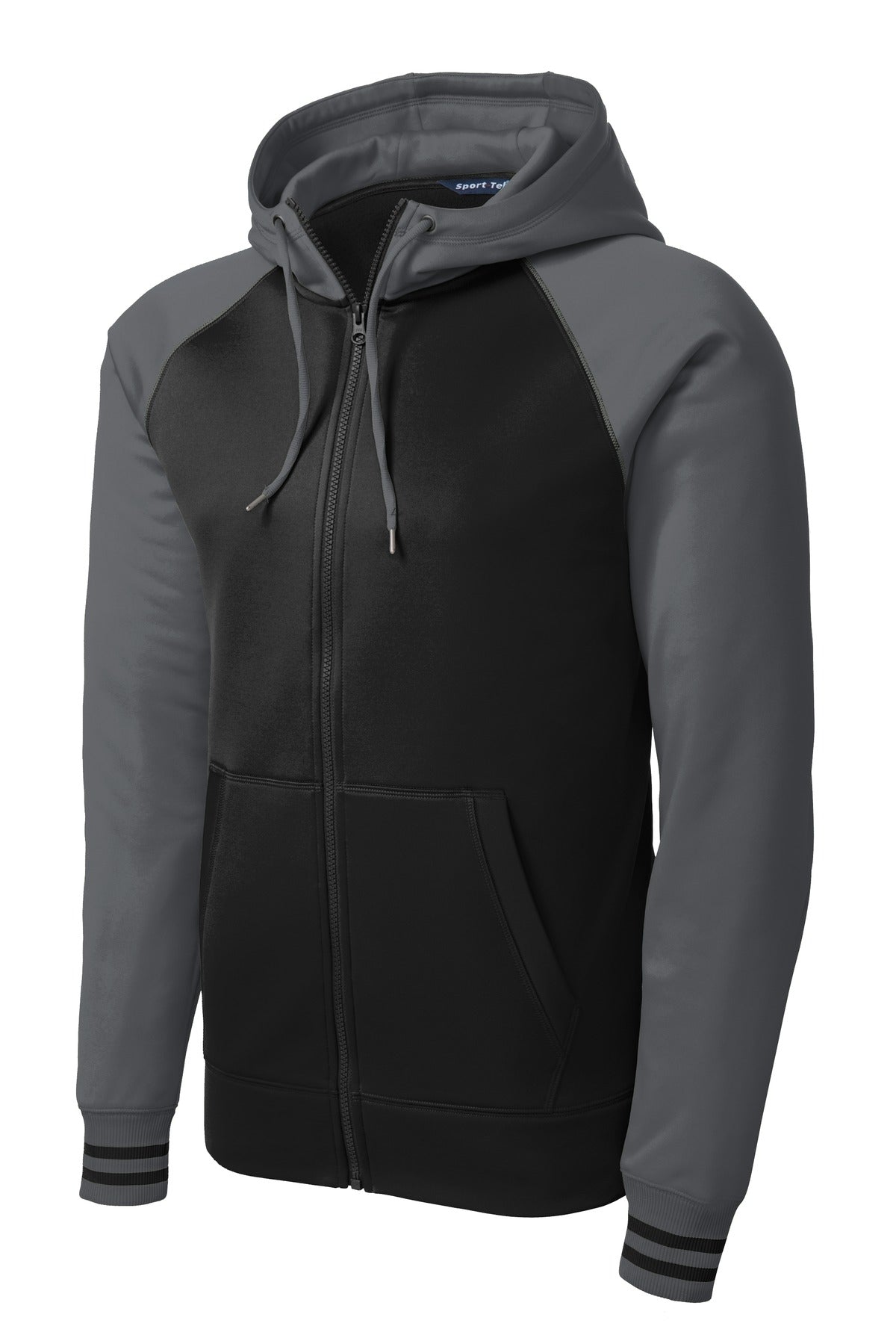 Sport-Tek Men's Sport-Wick Varsity Fleece Full-Zip Hooded Jacket