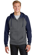 Sport-Tek Men's Sport-Wick Varsity Fleece Full-Zip Hooded Jacket