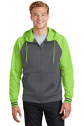 Sport-Tek Men's Sport-Wick Varsity Fleece Full-Zip Hooded Jacket