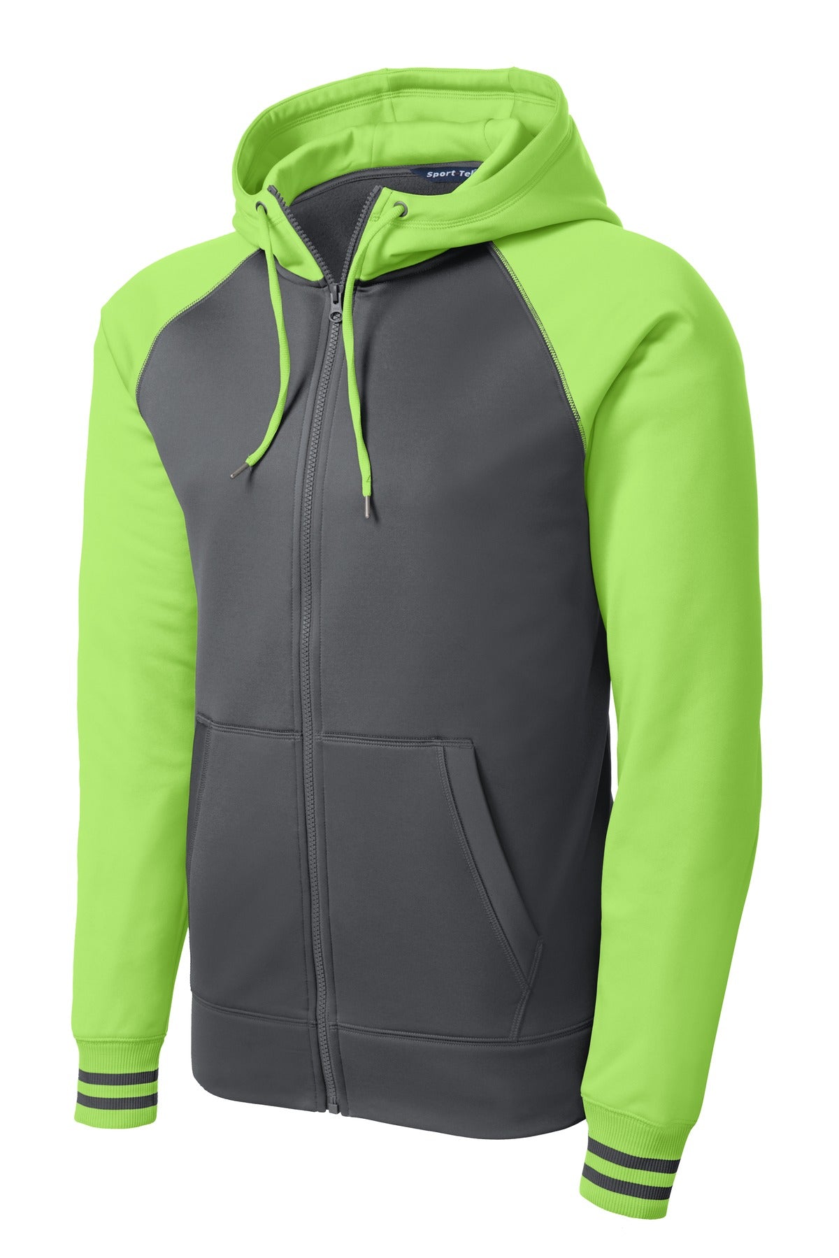 Sport-Tek Men's Sport-Wick Varsity Fleece Full-Zip Hooded Jacket