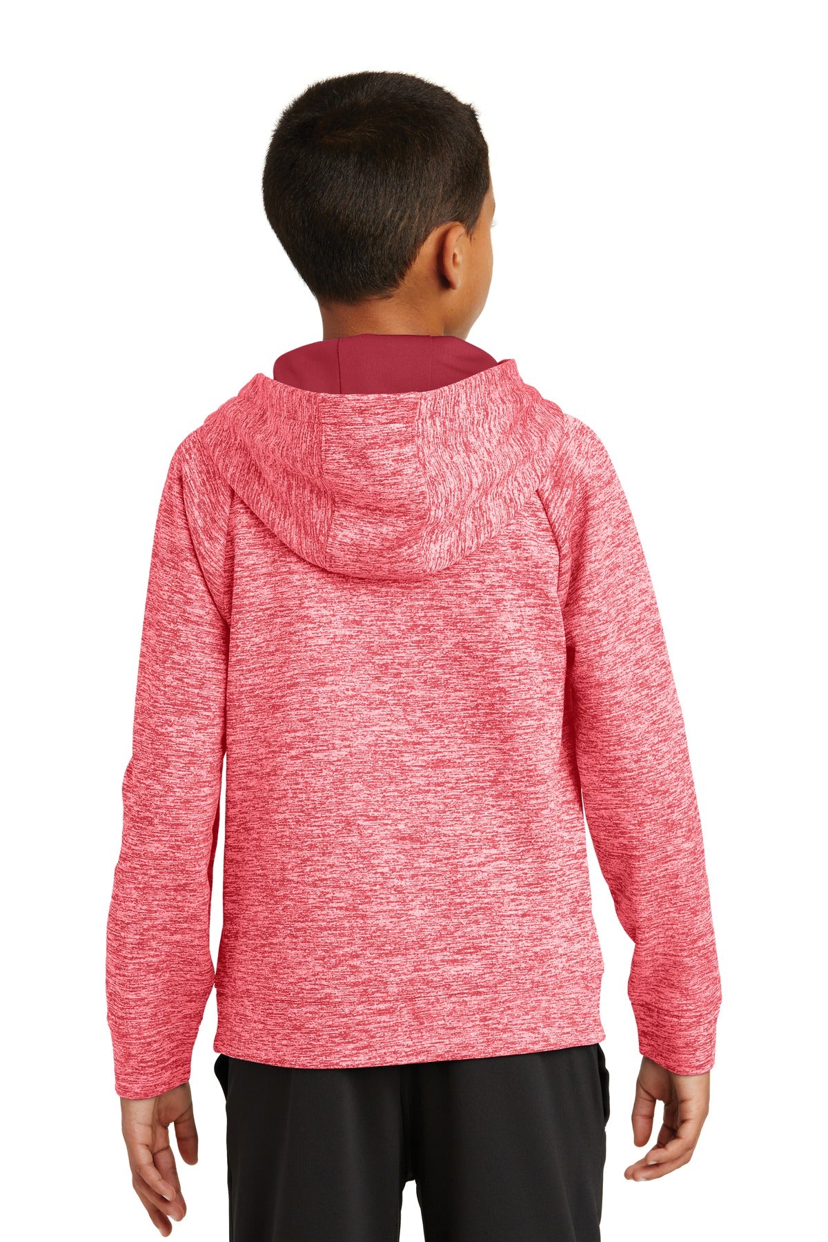 Sport-Tek Youth PosiCharge Electric Heather Fleece Hooded Pullover YST225