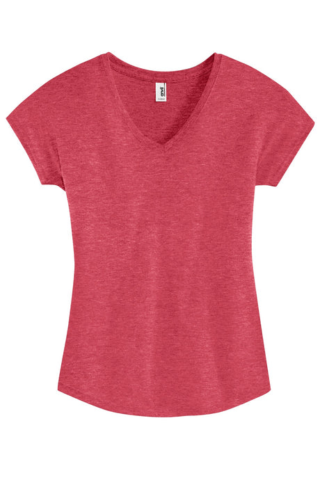 Anvil Women's Tri-Blend V-Neck Tee. 6750VL Anvil