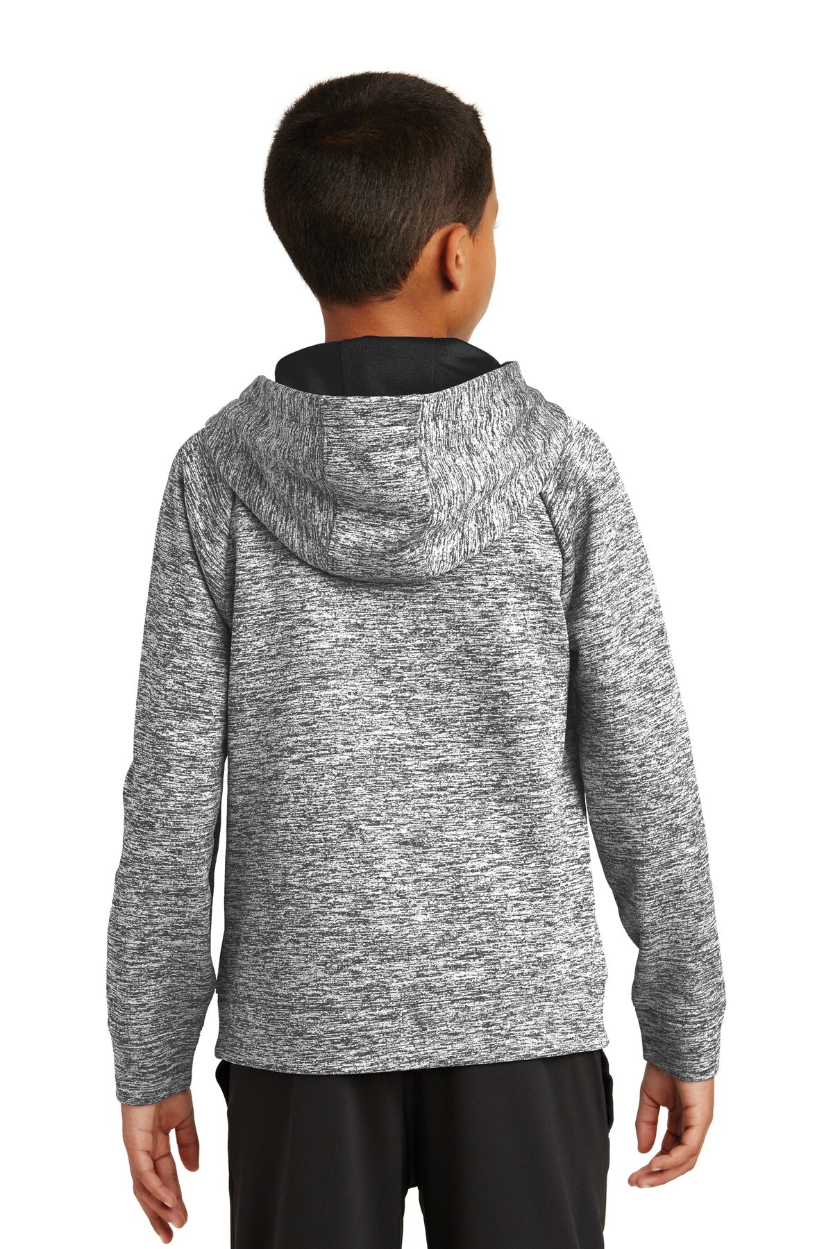 Sport-Tek Youth PosiCharge Electric Heather Fleece Hooded Pullover YST225