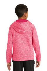 Sport-Tek Youth PosiCharge Electric Heather Fleece Hooded Pullover YST225