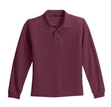 Port Authority Youth Long Sleeve Silk Touch Polo.  Y500LS