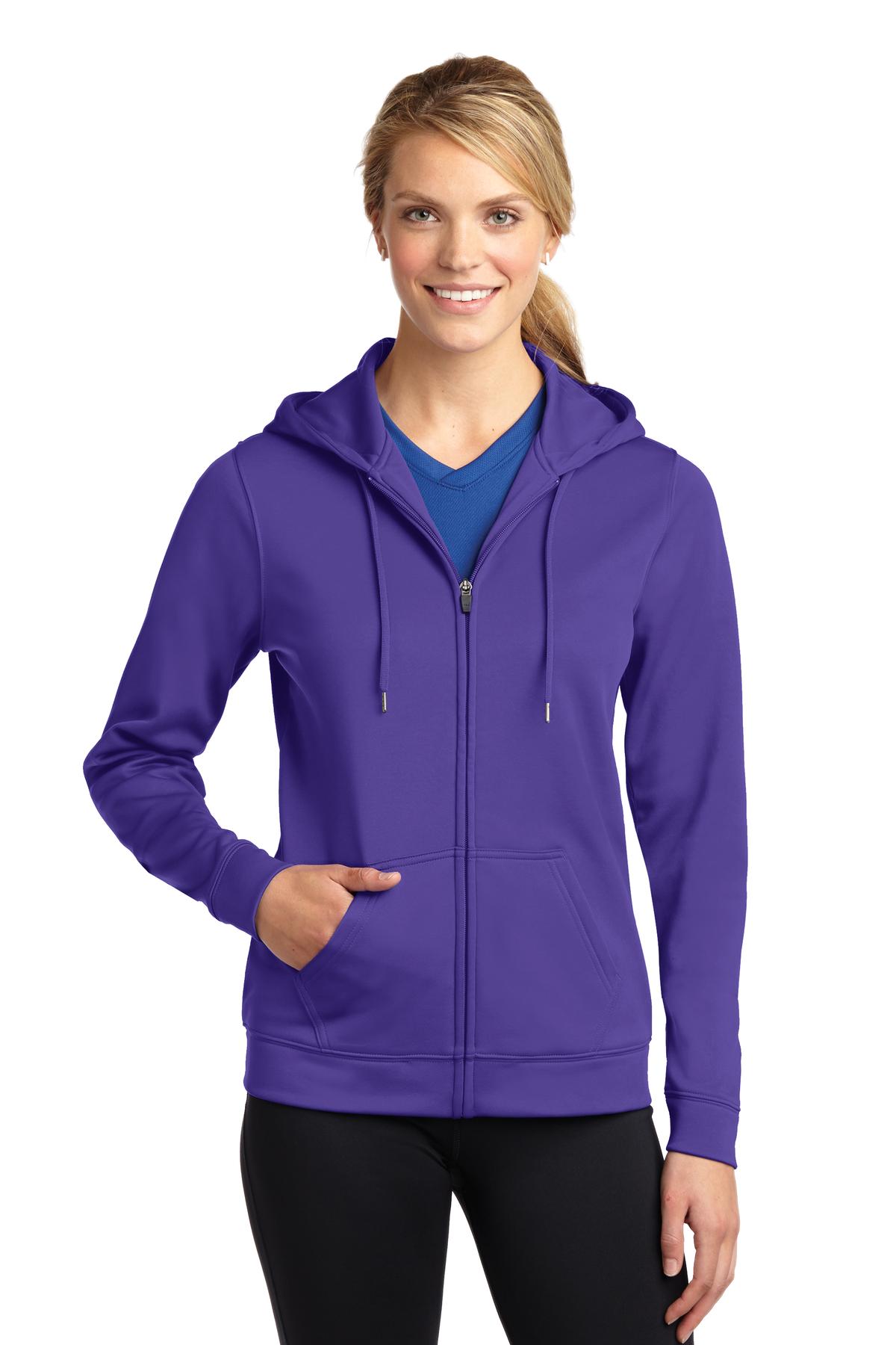 Sport-Tek Women's Sport-Wick Fleece Full-Zip Hooded Jacket