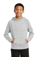 Sport-Tek Youth PosiCharge Electric Heather Fleece Hooded Pullover YST225
