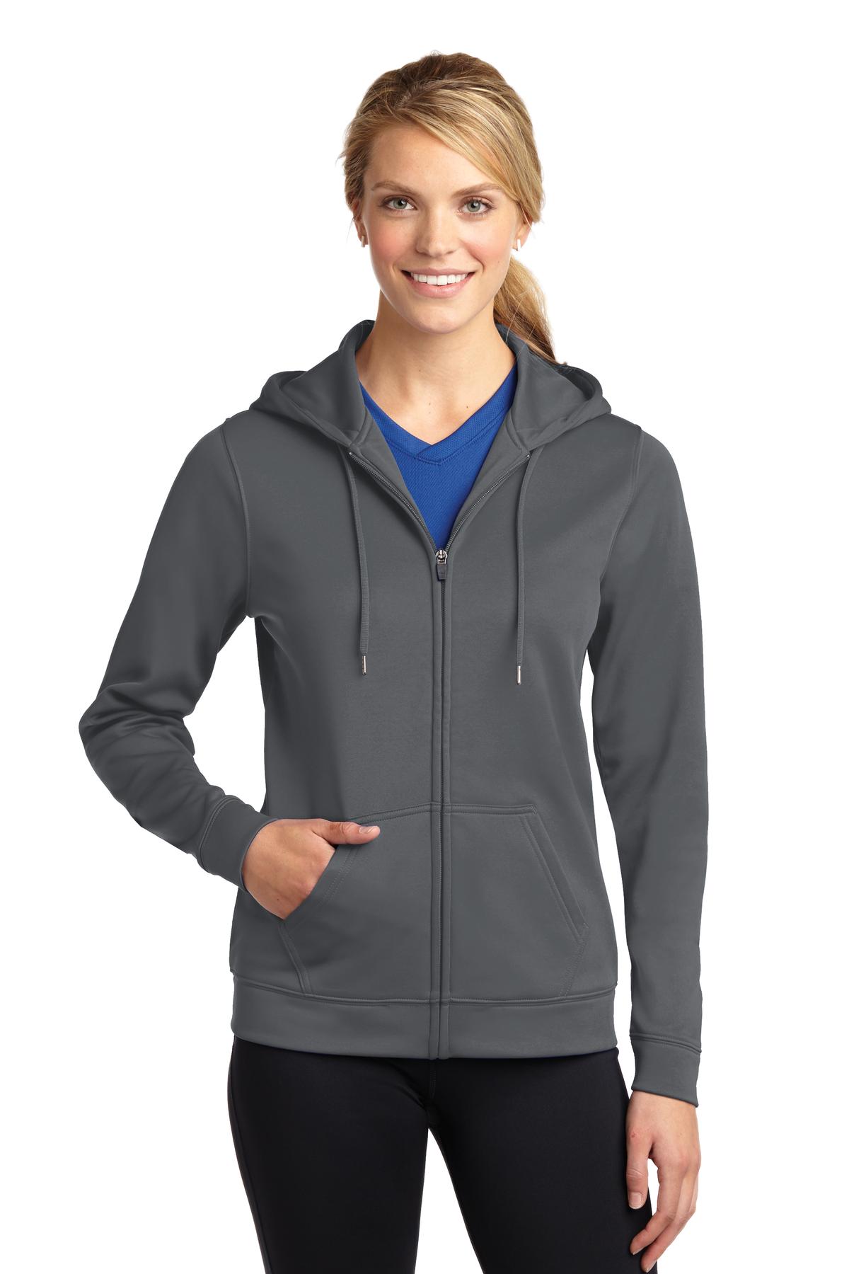 Sport-Tek Women's Sport-Wick Fleece Full-Zip Hooded Jacket