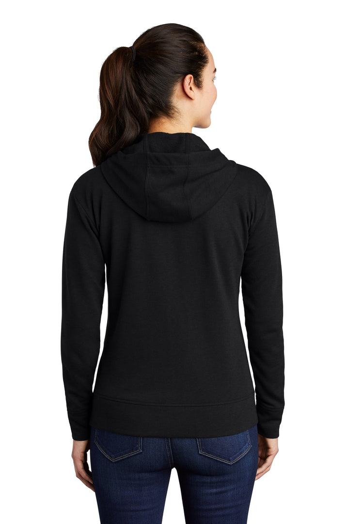 Sport-Tek Women's PosiCharge Tri-Blend Wicking Fleece Full-Zip Hooded Jacket. LST293