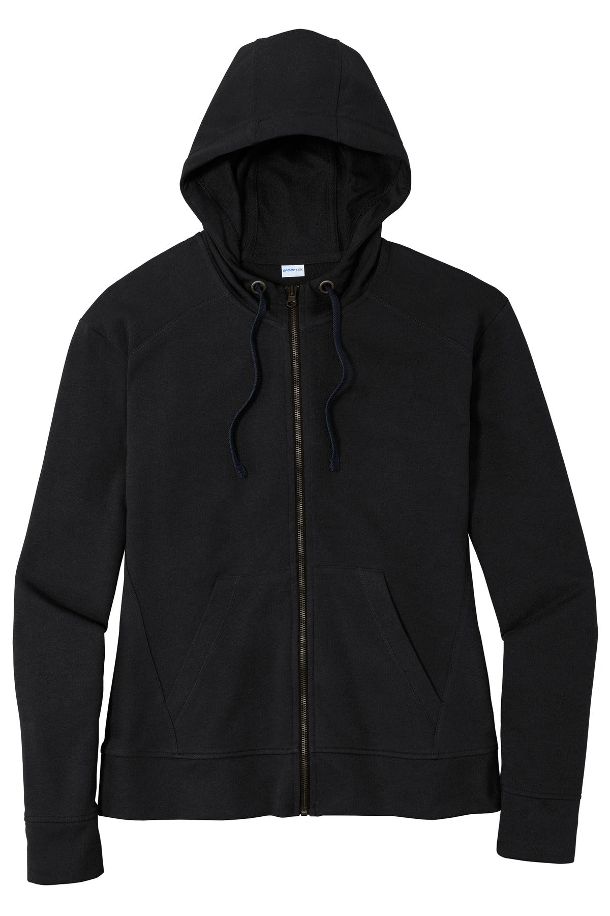 Sport-Tek Women's PosiCharge Tri-Blend Wicking Fleece Full-Zip Hooded Jacket. LST293