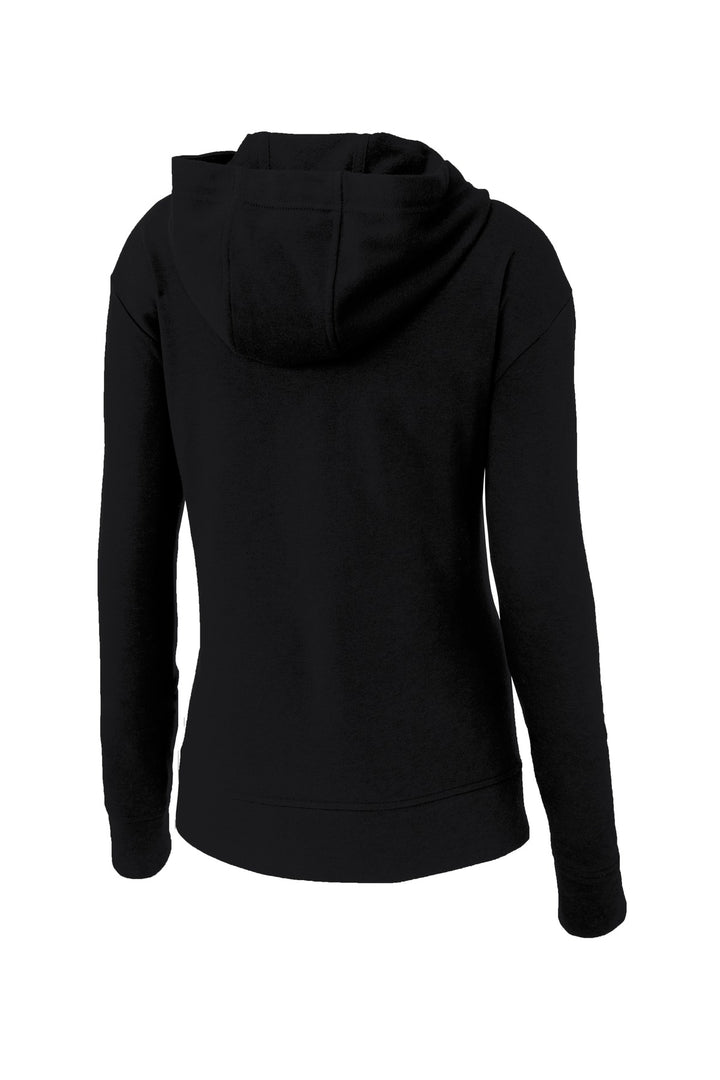 Sport-Tek Women's PosiCharge Tri-Blend Wicking Fleece Full-Zip Hooded Jacket. LST293