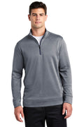 Sport-Tek Men's PosiCharge Sport-Wick Heather Fleece 1/4-Zip Pullover