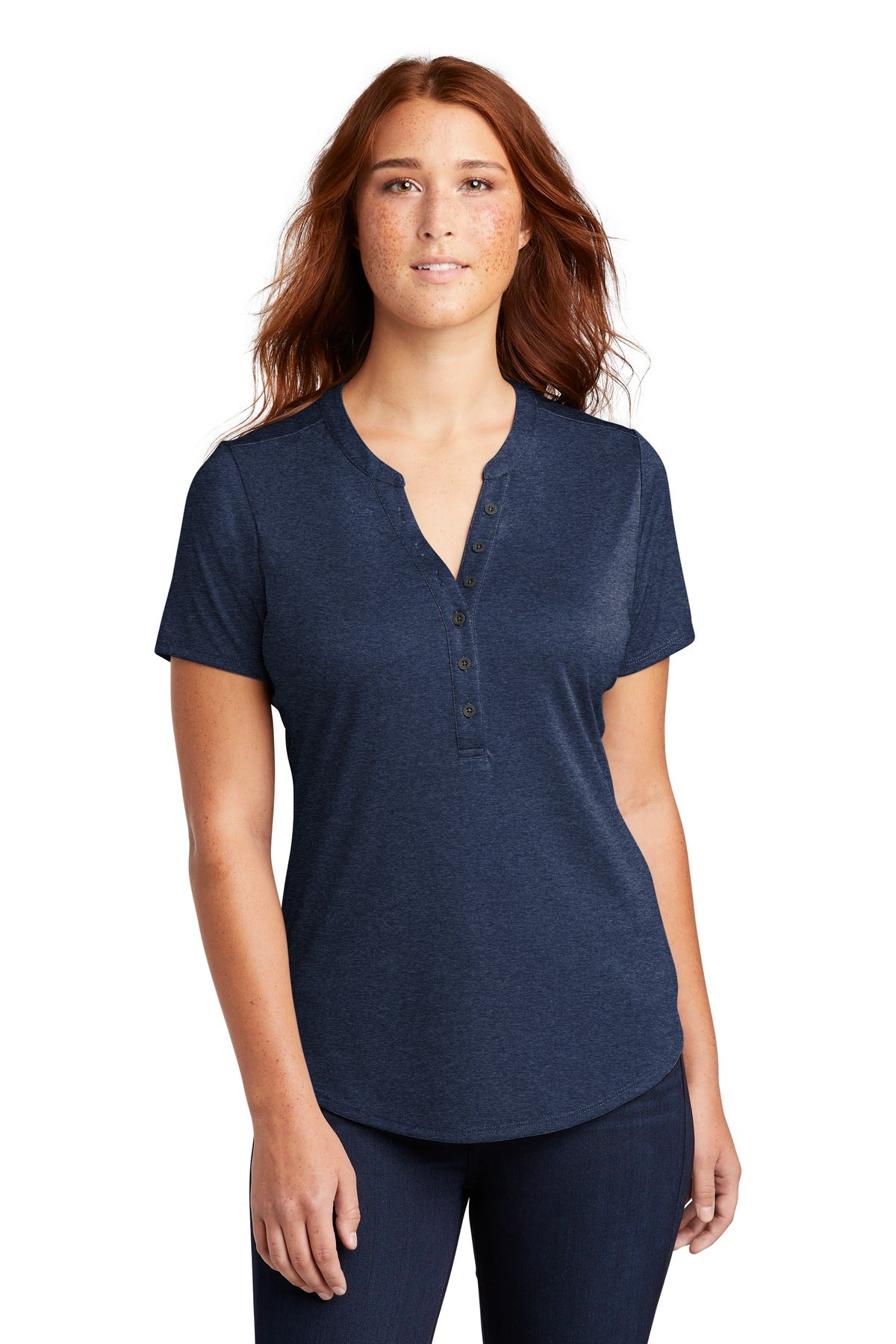 Sport-Tek Women's Endeavor Henley. LST468