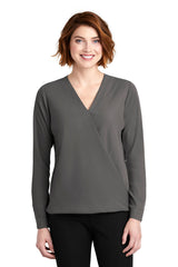 Port Authority Women's Wrap Blouse. LW702