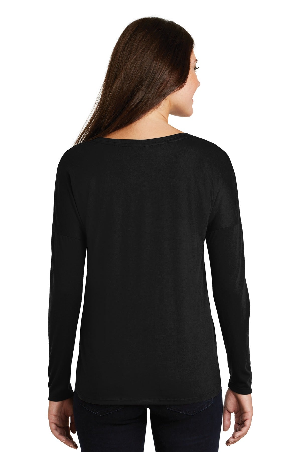 District Women's Drapey Long Sleeve Tee. DM413 District