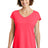 District Women's Drapey Cross-Back Tee. DM416 District