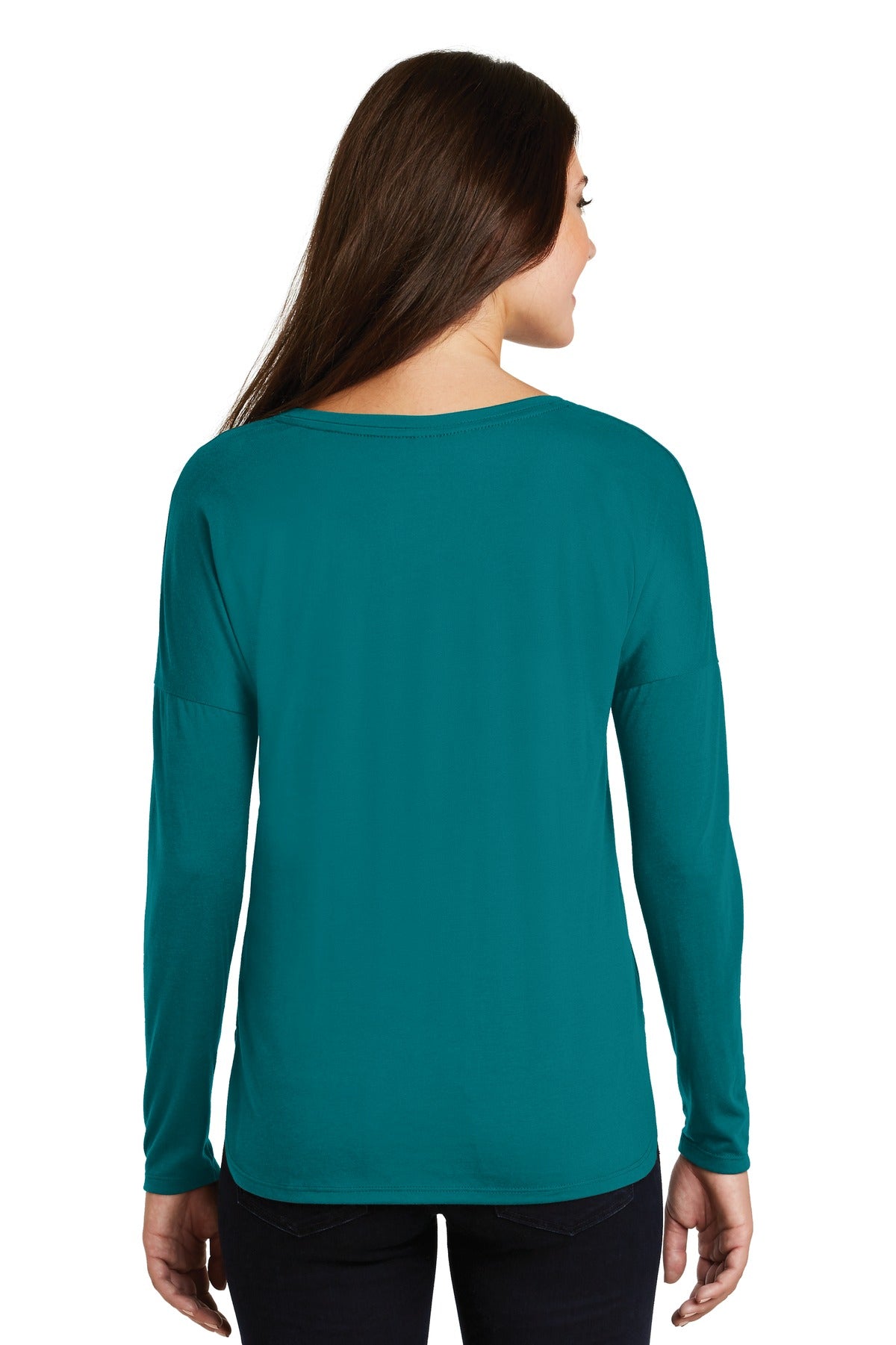 District Women's Drapey Long Sleeve Tee. DM413 District