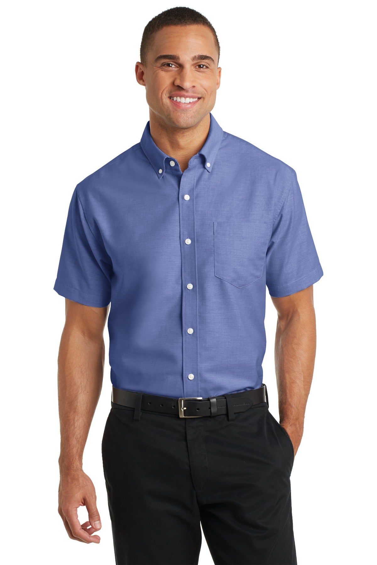 Port Authority Men's Short Sleeve SuperPro Oxford Shirt. S659