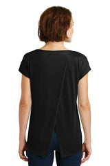 District Women's Drapey Cross-Back Tee. DM416 District