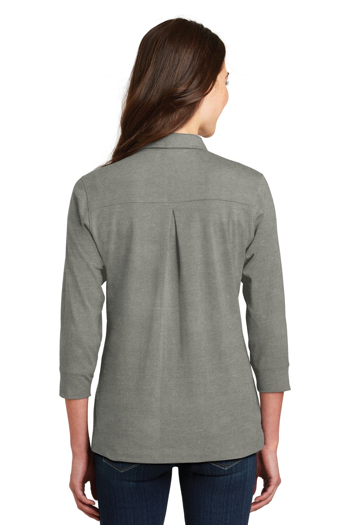 Port Authority Women's 3/4-Sleeve Meridian Cotton Blend Polo. L578