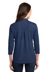 Port Authority Women's 3/4-Sleeve Meridian Cotton Blend Polo. L578