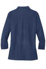 Port Authority Women's 3/4-Sleeve Meridian Cotton Blend Polo. L578