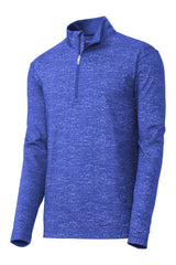 Sport-Tek Men's Sport-Wick Stretch Reflective Heather 1/2-Zip Pullover