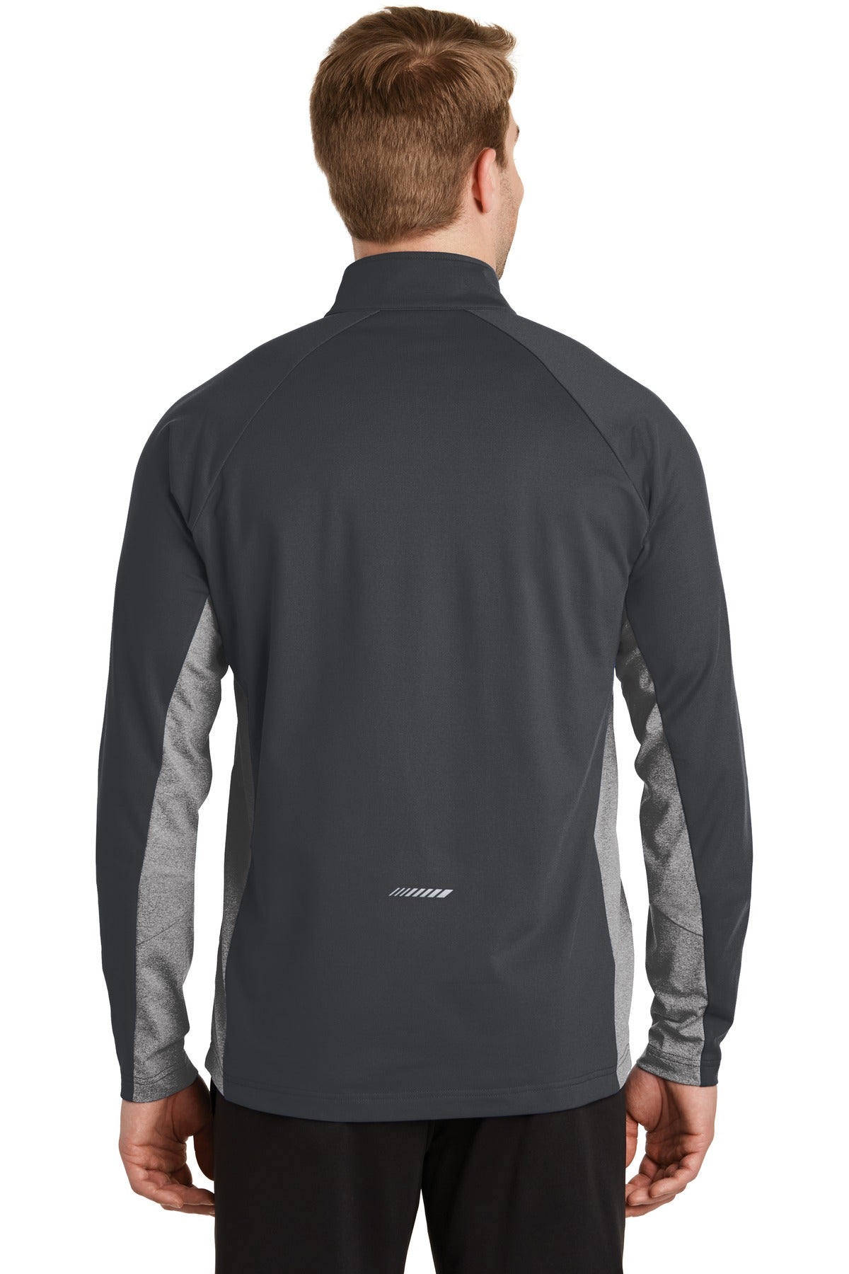Sport-Tek Men's Sport-Wick Stretch Contrast 1/2-Zip Pullover