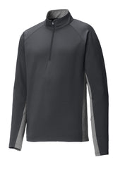 Sport-Tek Men's Sport-Wick Stretch Contrast 1/2-Zip Pullover