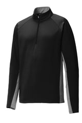 Sport-Tek Men's Sport-Wick Stretch Contrast 1/2-Zip Pullover