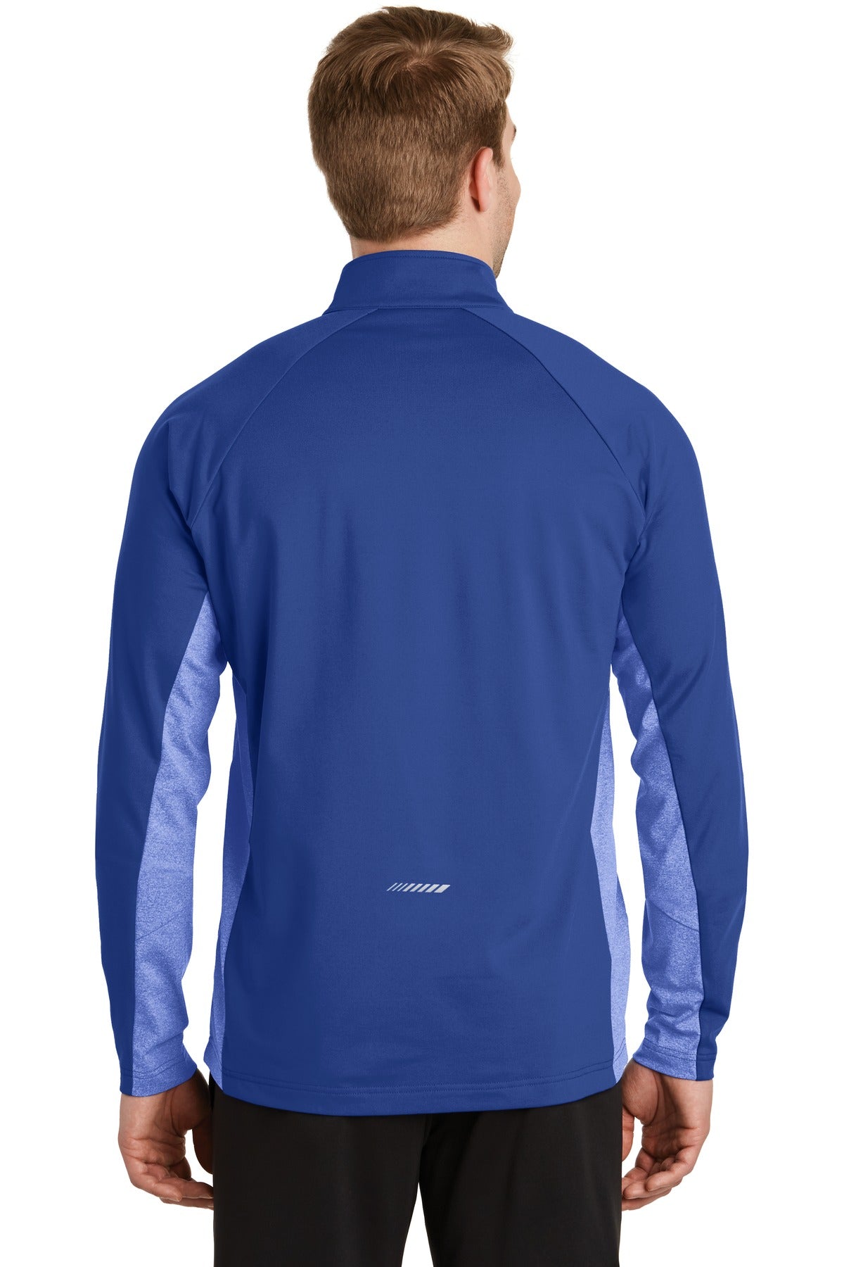 Sport-Tek Men's Sport-Wick Stretch Contrast 1/2-Zip Pullover