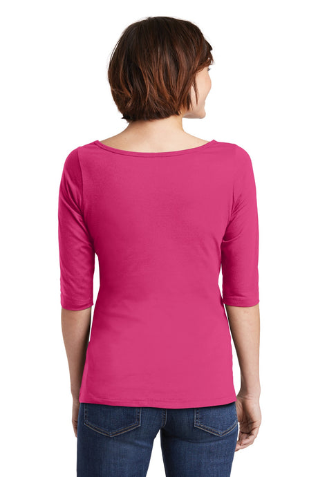 District Women's Perfect Weight 3/4-Sleeve Tee. DM107L District