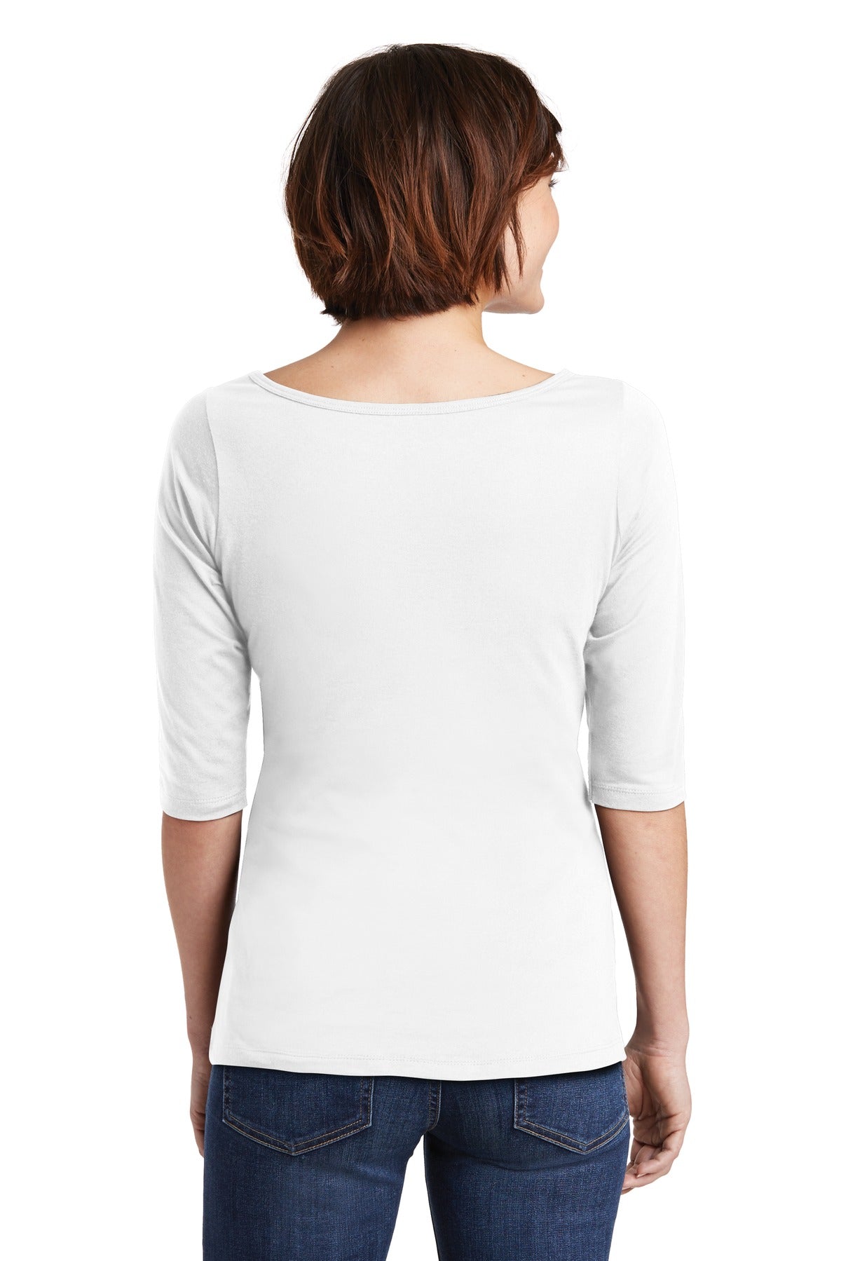 District Women's Perfect Weight 3/4-Sleeve Tee. DM107L District